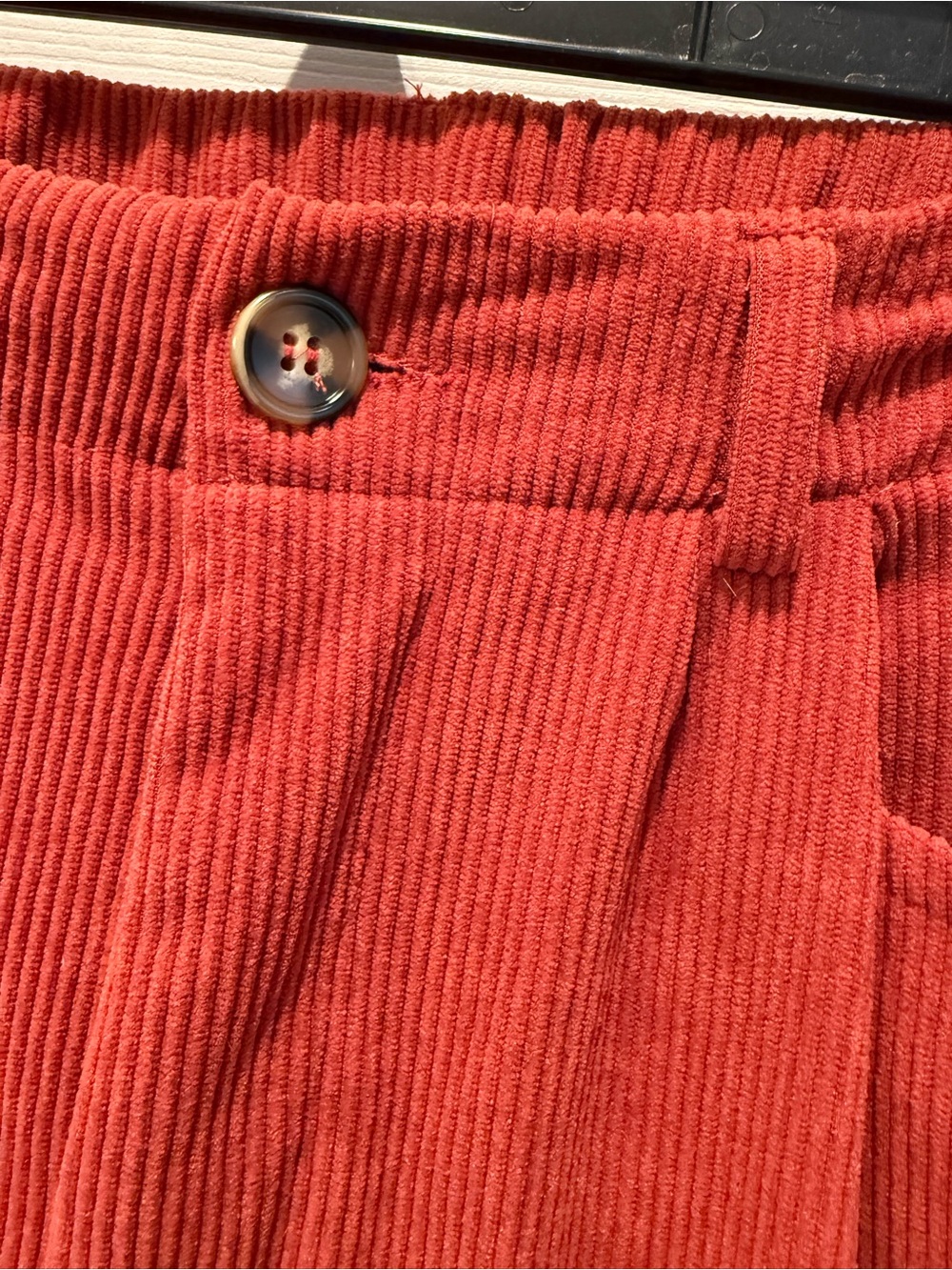 🧡Rust Orange Corduroy Wide Leg Pants | High Rise | Medium - Picture 3 of 5